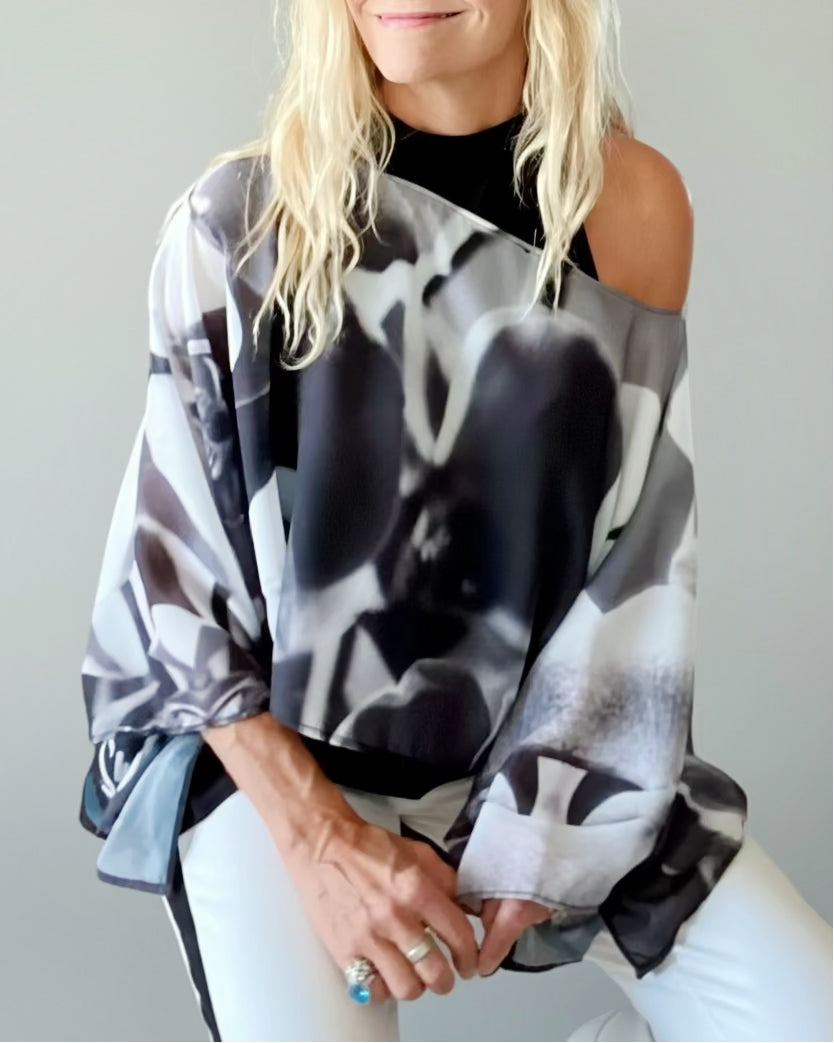 Orchid Poncho  - Shelly Lawler Collection