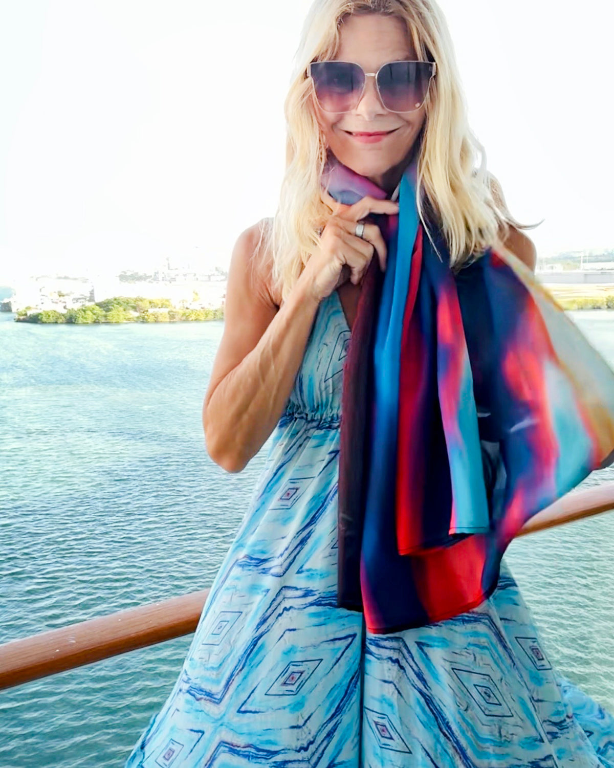 Fire in the Sky Poncho - Shelly Lawler Collection