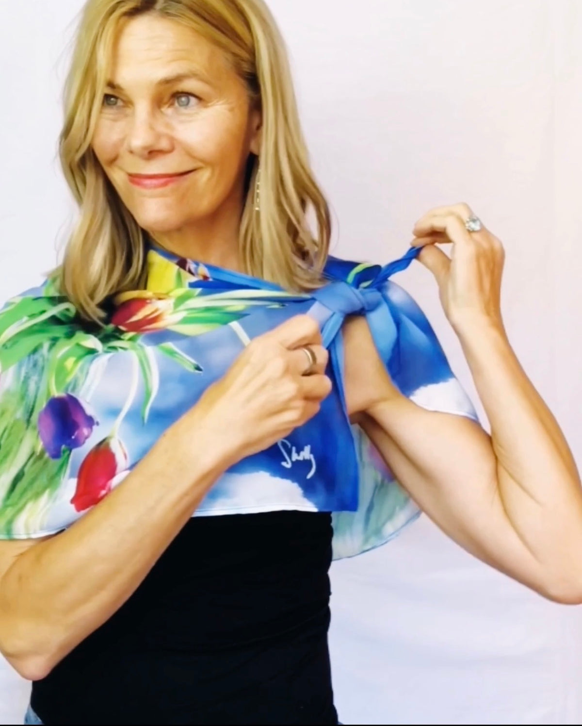 Tulips Scarf - Shelly Lawler Collection